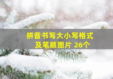 拼音书写大小写格式及笔顺图片 26个